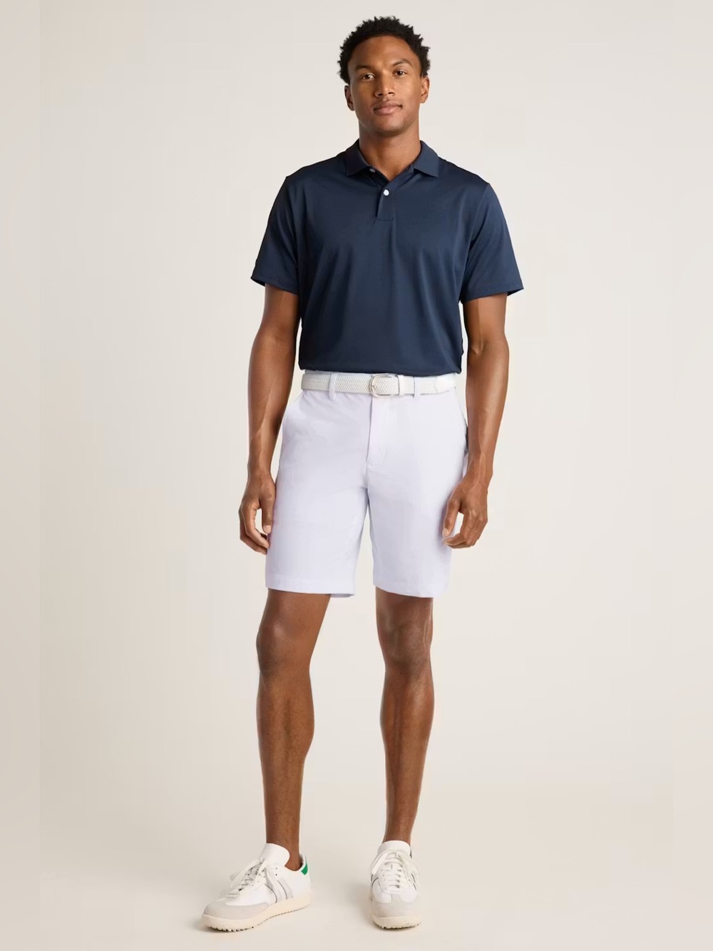 Bonobo 9 Inch Inseam 100% Cotton White Shorts